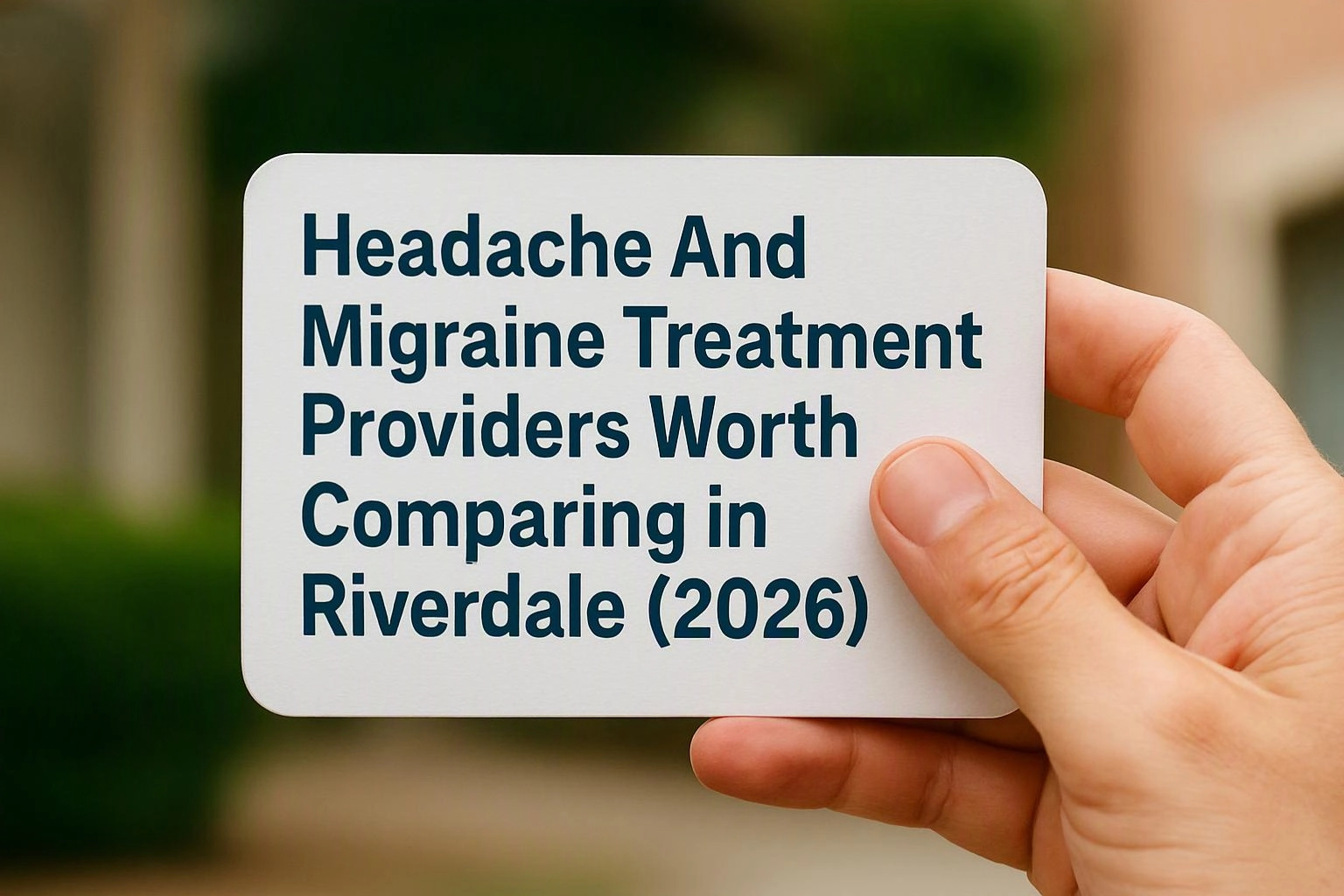 Headache And Migraine Treatment Providers Worth Comparing in Riverdale (2026)