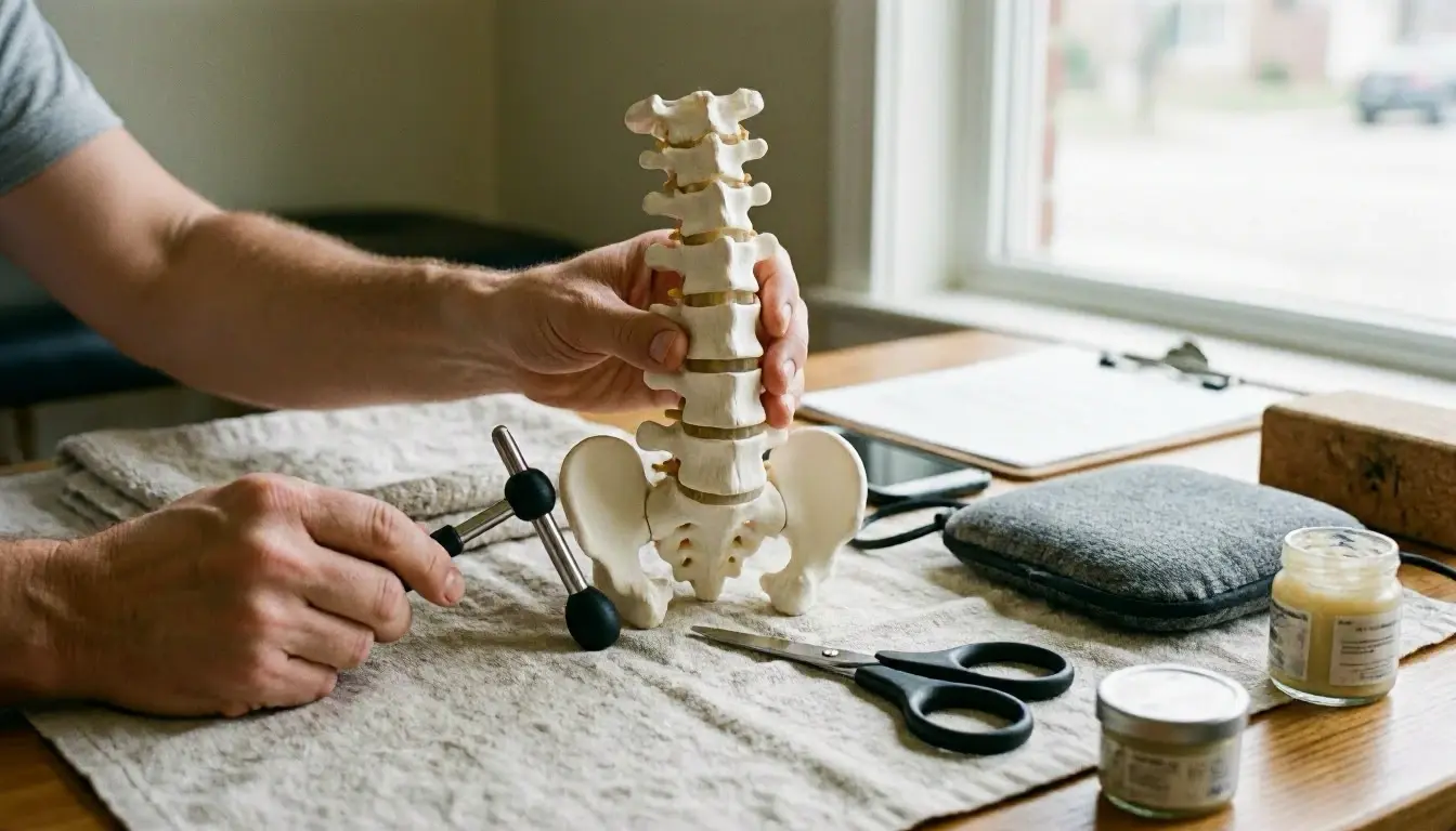 Back Pain in Chiropractor: Back Pain is discomfort or soreness anywhere along the spine or muscles—visual guide