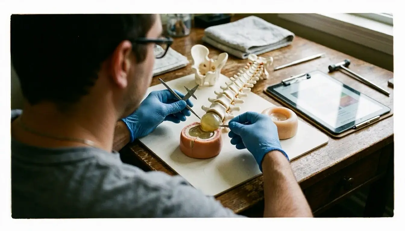 Disc Herniation in Chiropractor: Disc Herniation is a spinal condition where the soft, gel-like center of—visual guide