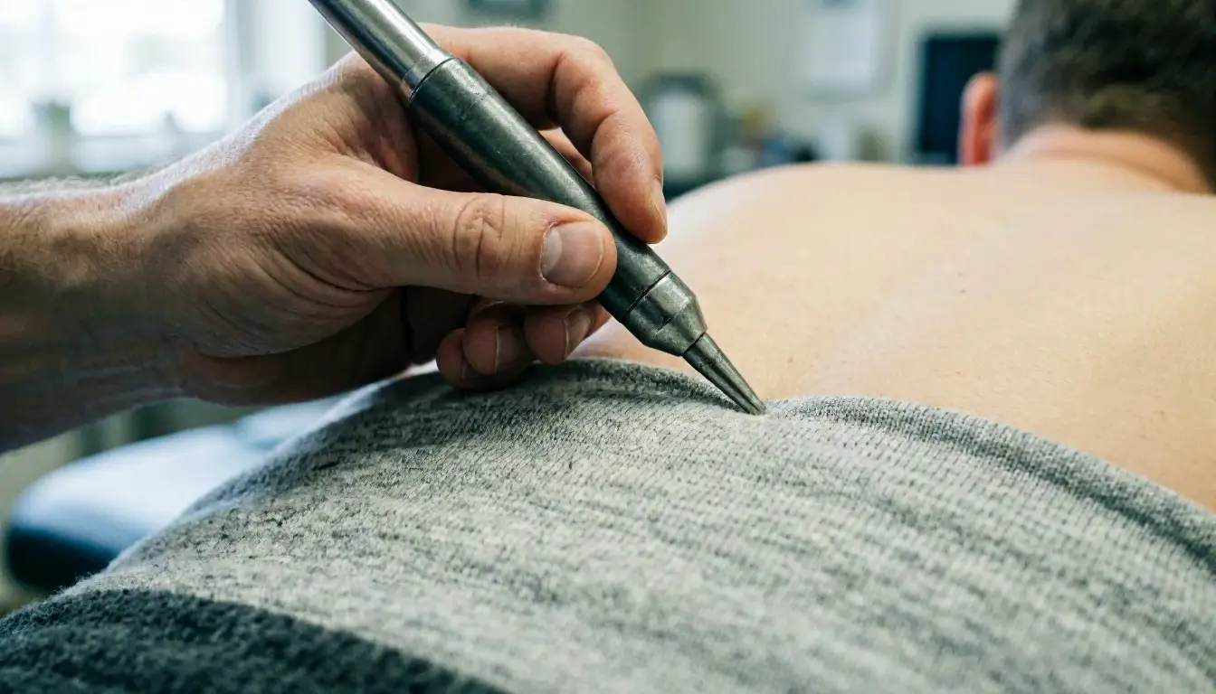 How Impulse Adjusting Instrument applies to Chiropractor services in Riverdale, United States—practical illustration