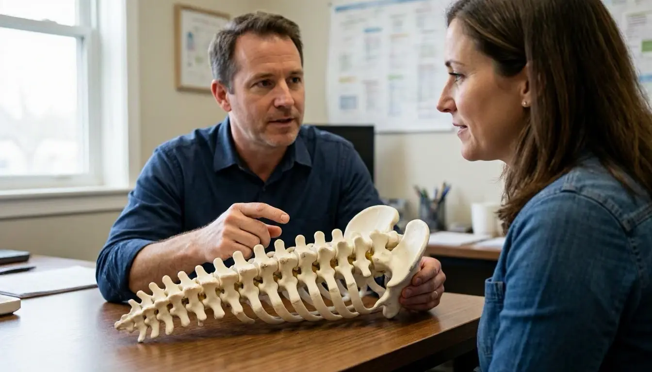 Thoracic Spine in Chiropractor: Thoracic Spine is the middle section of the human spine, consisting of—visual guide
